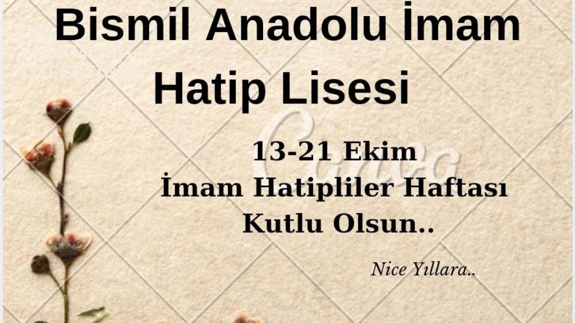 13-21 Ekim İmam Hatipliler Haftası